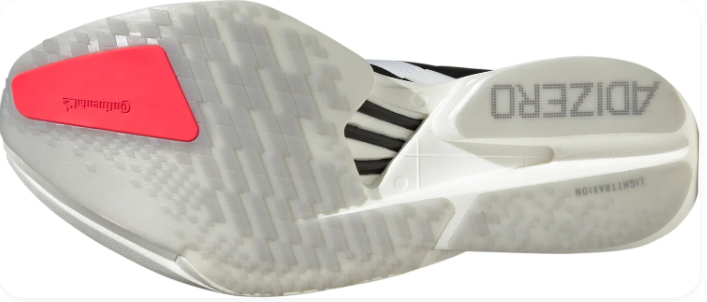 adidas Adizero Adios Pro 4 Running Shoes – Cloud White / Core Black / Silver Metallic (JR1094)