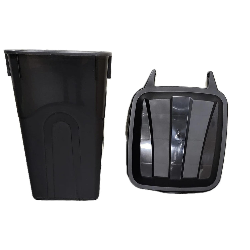 45 Gallon Black Wheeled Trash Can with Attached Lid Z25779