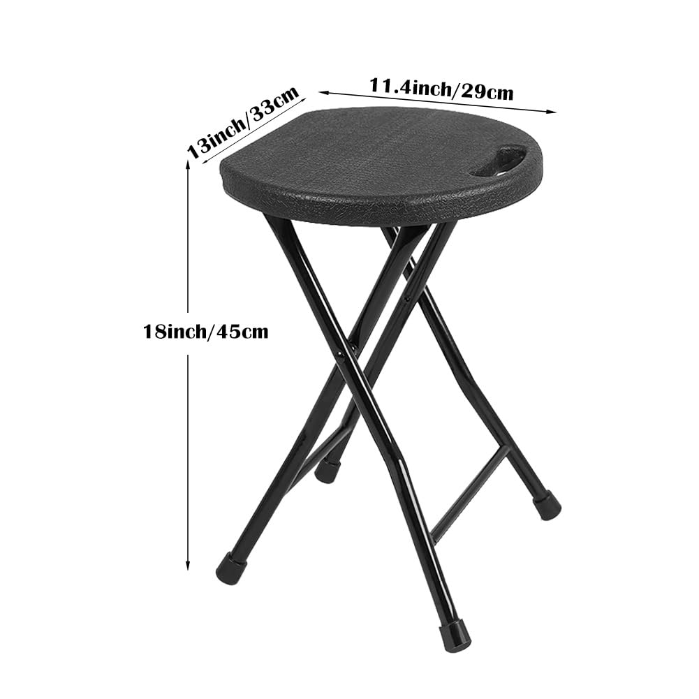 18 Inch Black Folding Plastic Metal Bar Stool B741