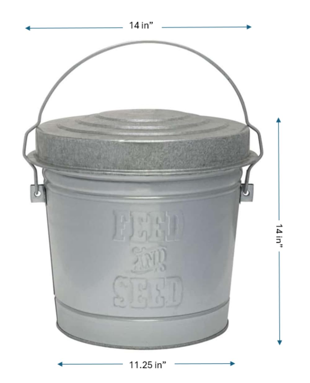 6 Gallon Locking Lid Feed & Seed Can 2 Pack M558998
