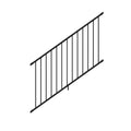 6 ft. x 42 in. Textured Black Aluminum Stair Rail Kit O558