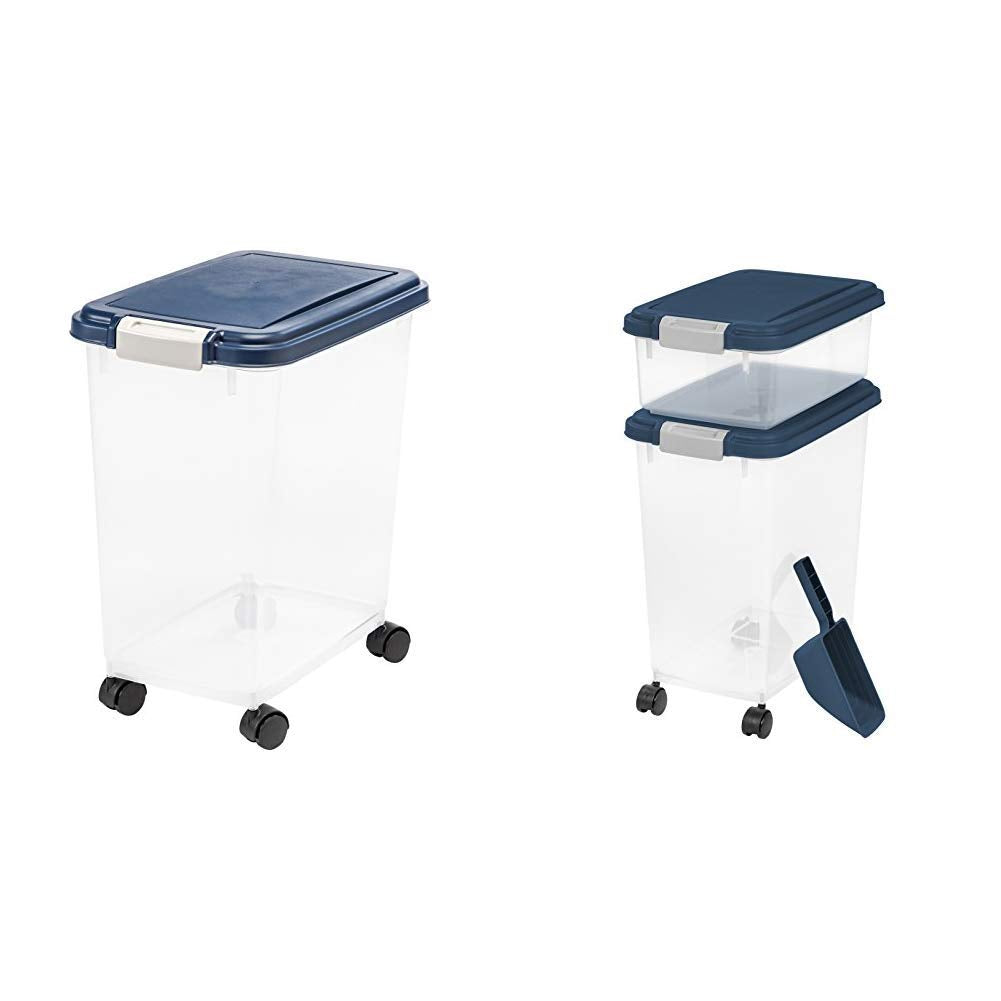 Airtight Pet Food Storage Container 3 Piece Combo Navy Blue T7060