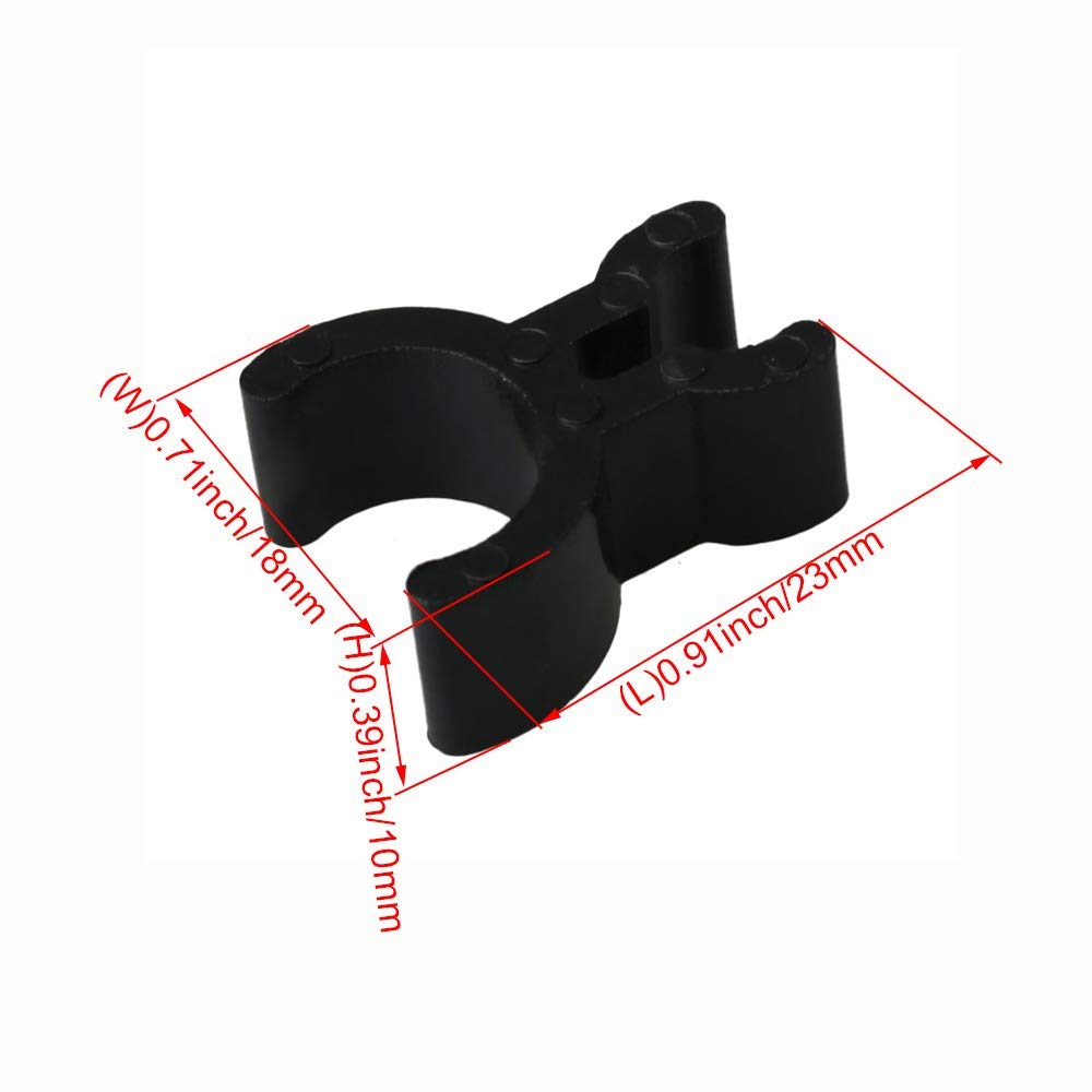 Black Brass Instrument Pen Clip 10pcs W1220