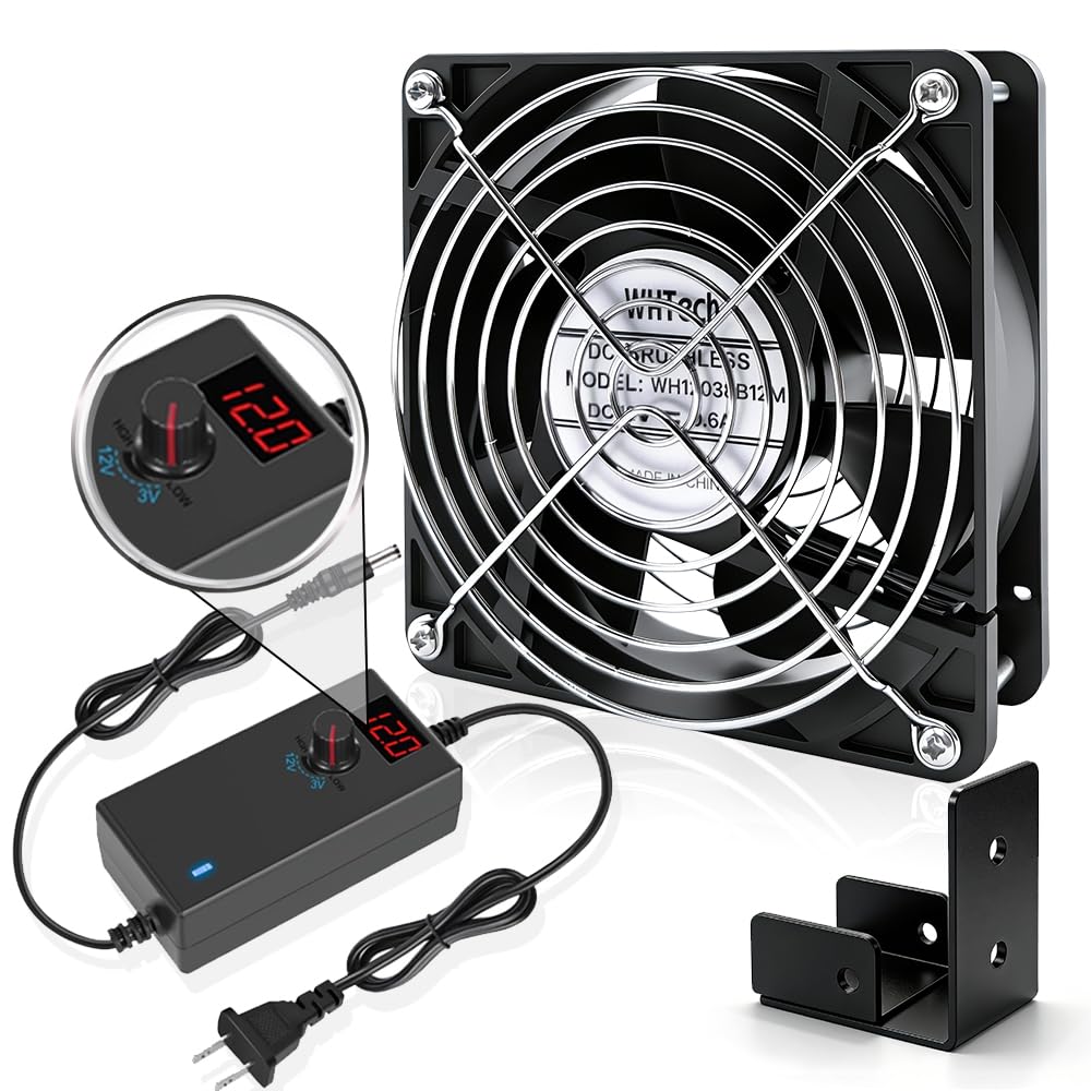 120mm x 38mm AC Muffin Fan with Variable Speed Controller R67428