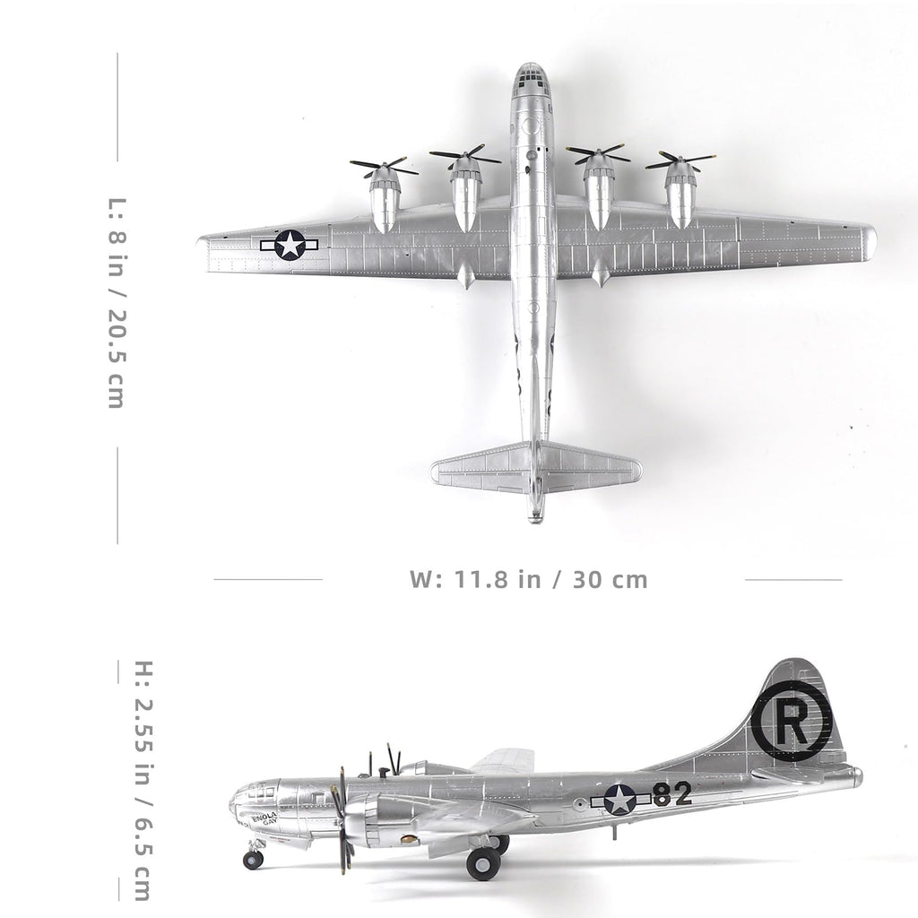 1/144 B-29 Bomber Metal Model Kit with Stand Diecast Airplane K7627
