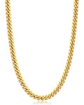 Cuban Link Chain Necklace 4mm 18K Gold Plated Stainless Steel G66115
