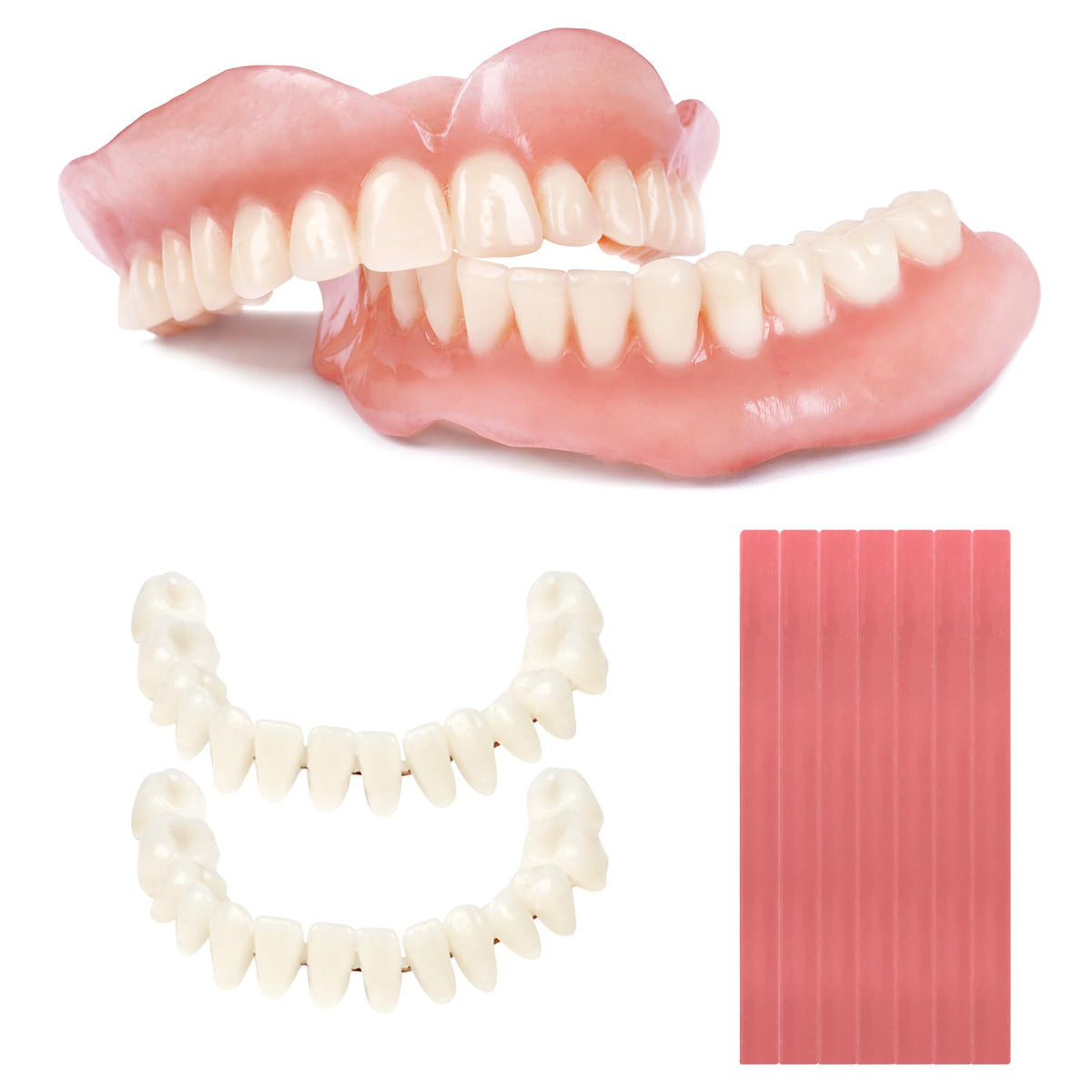 DIY Denture Kit Full Set Top & Bottom Fake Teeth T98250