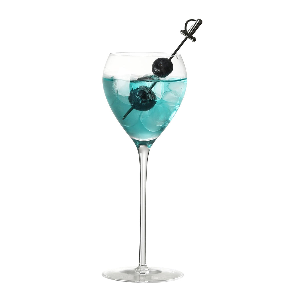 Hand Blown Crystal Cocktail Glasses Set of 6, 5.8Oz Clear A77342