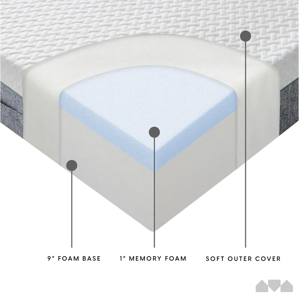 10-Inch Firm Memory Foam Twin Size Mattress Q8812
