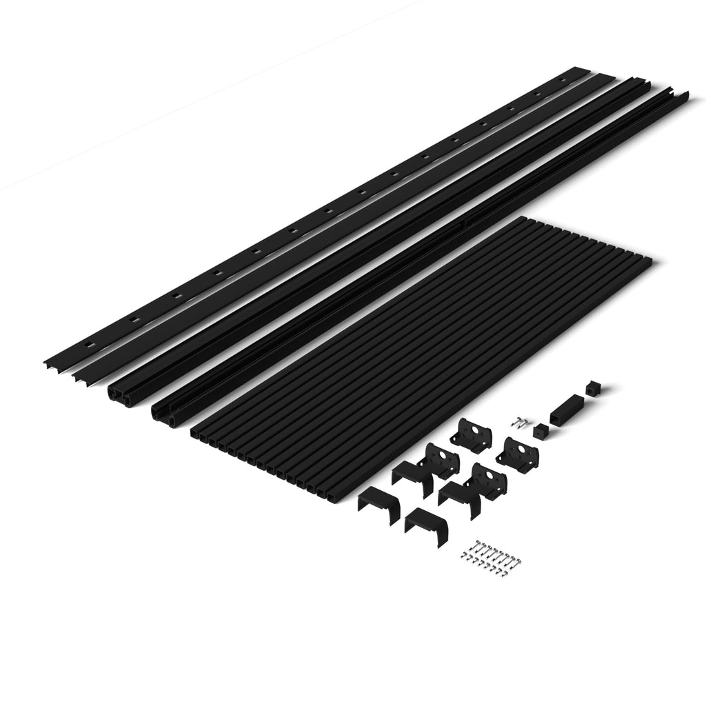 6 ft. x 42 in. Textured Black Aluminum Stair Rail Kit O558