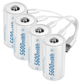 Rechargeable Lithium D Batteries 4 Pack U349