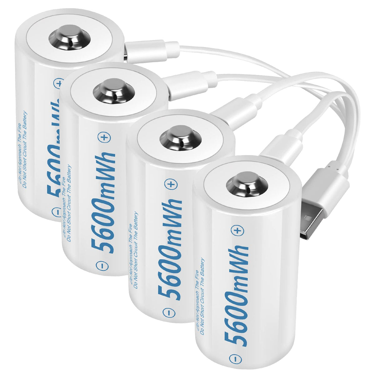 Rechargeable Lithium D Batteries 4 Pack U349