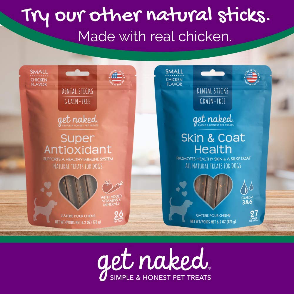 Grain-Free Dental Chew Sticks for Small Dogs, 6.2 oz I638