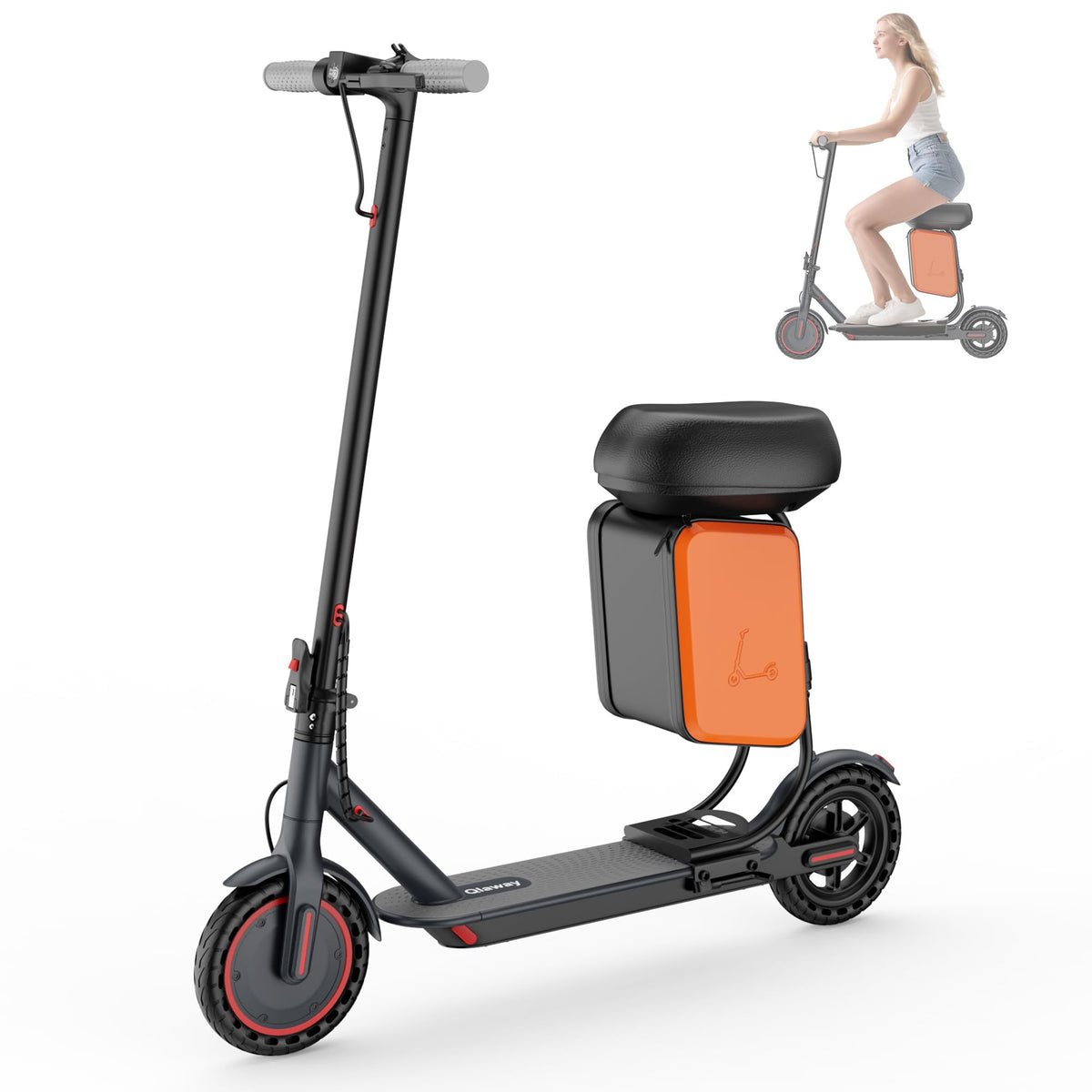 Electric Scooter with 350W/500W Motor, 16-22 Miles Range, Folding K4712