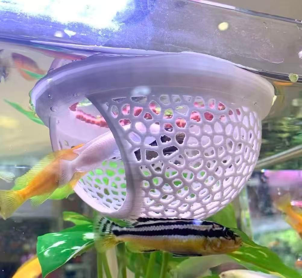 White Floating Betta Fish Hammock Bed and Hide Cave Z5178