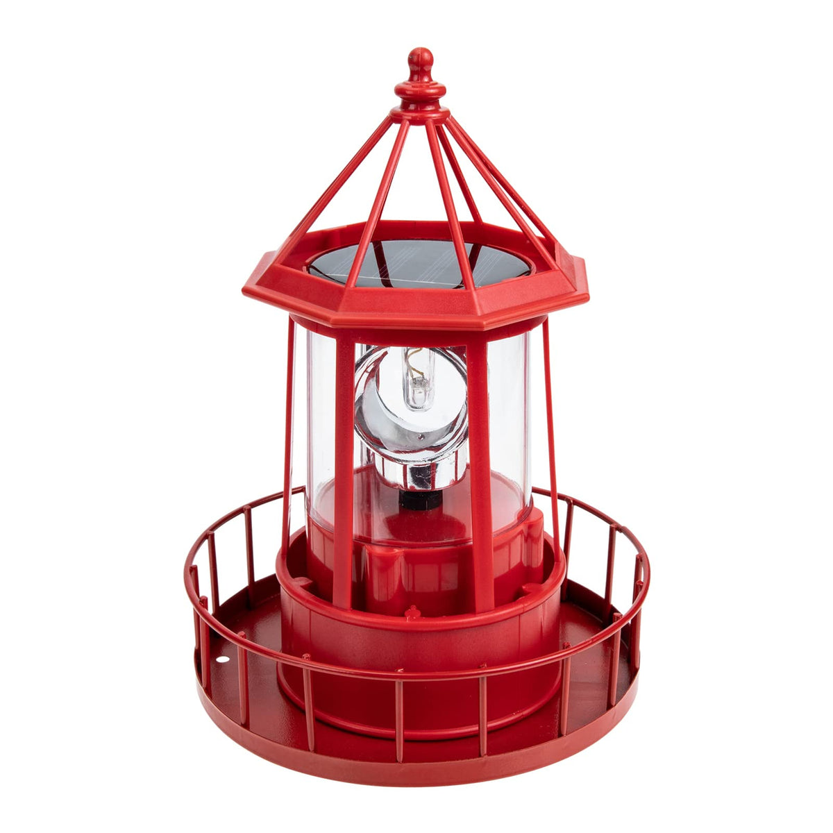Solar Powered Lighthouse Iron Rotating Solar Light N1556