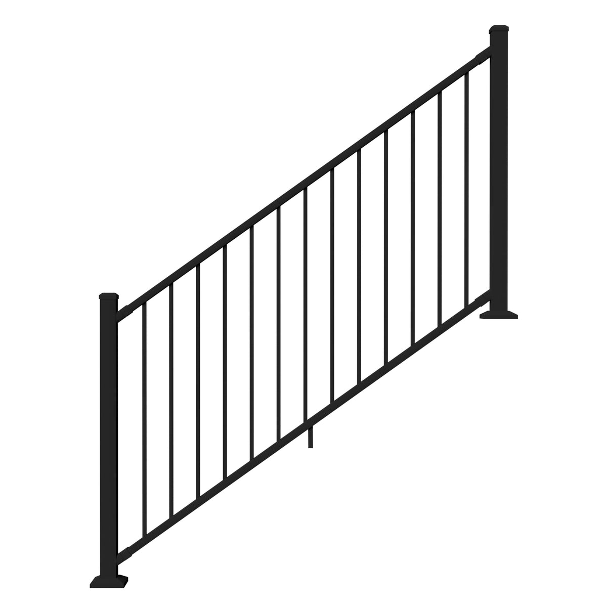 6 ft. x 42 in. Textured Black Aluminum Stair Rail Kit O558