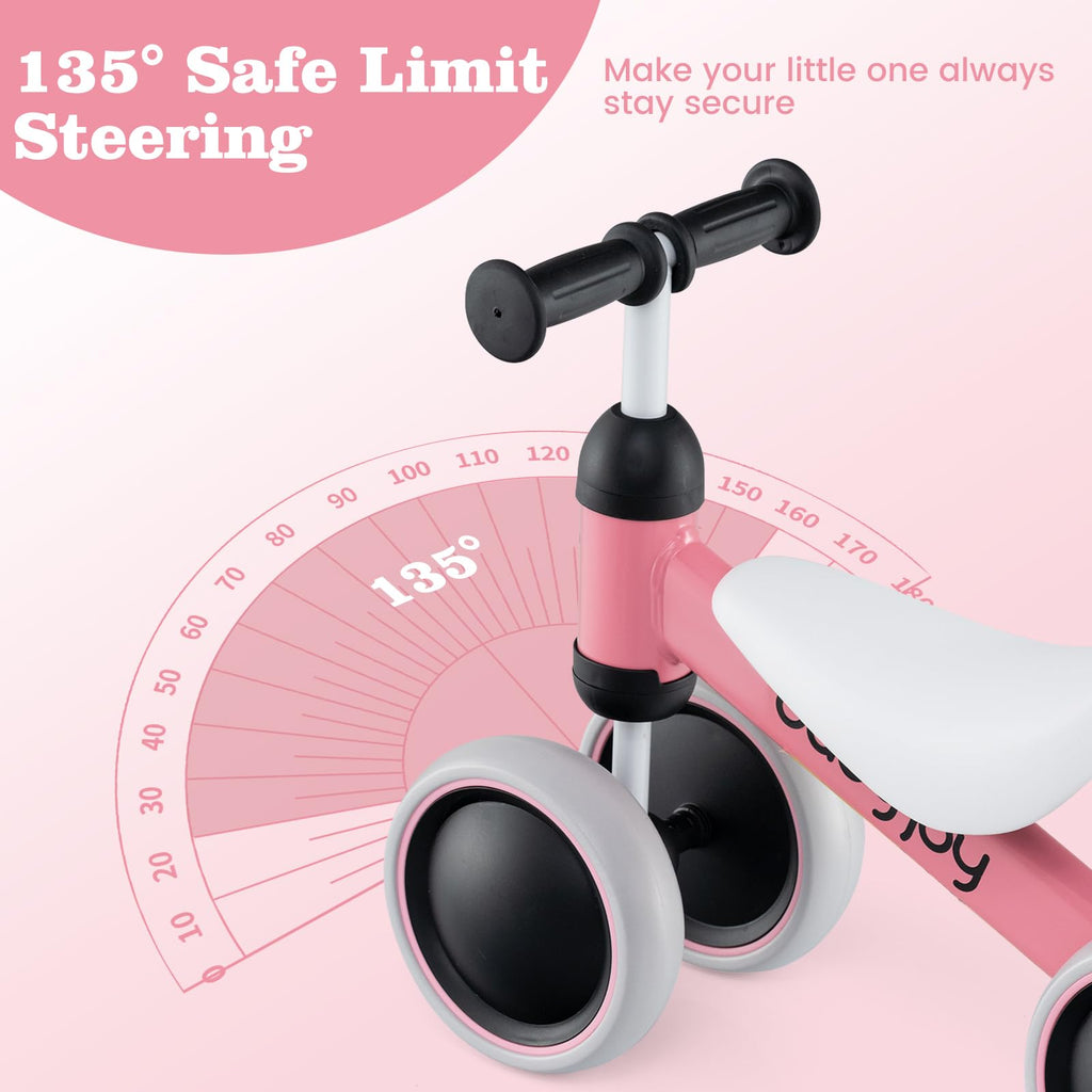 No Pedal 4 Wheels Toddler Balance Bike with Soft Seat C94595