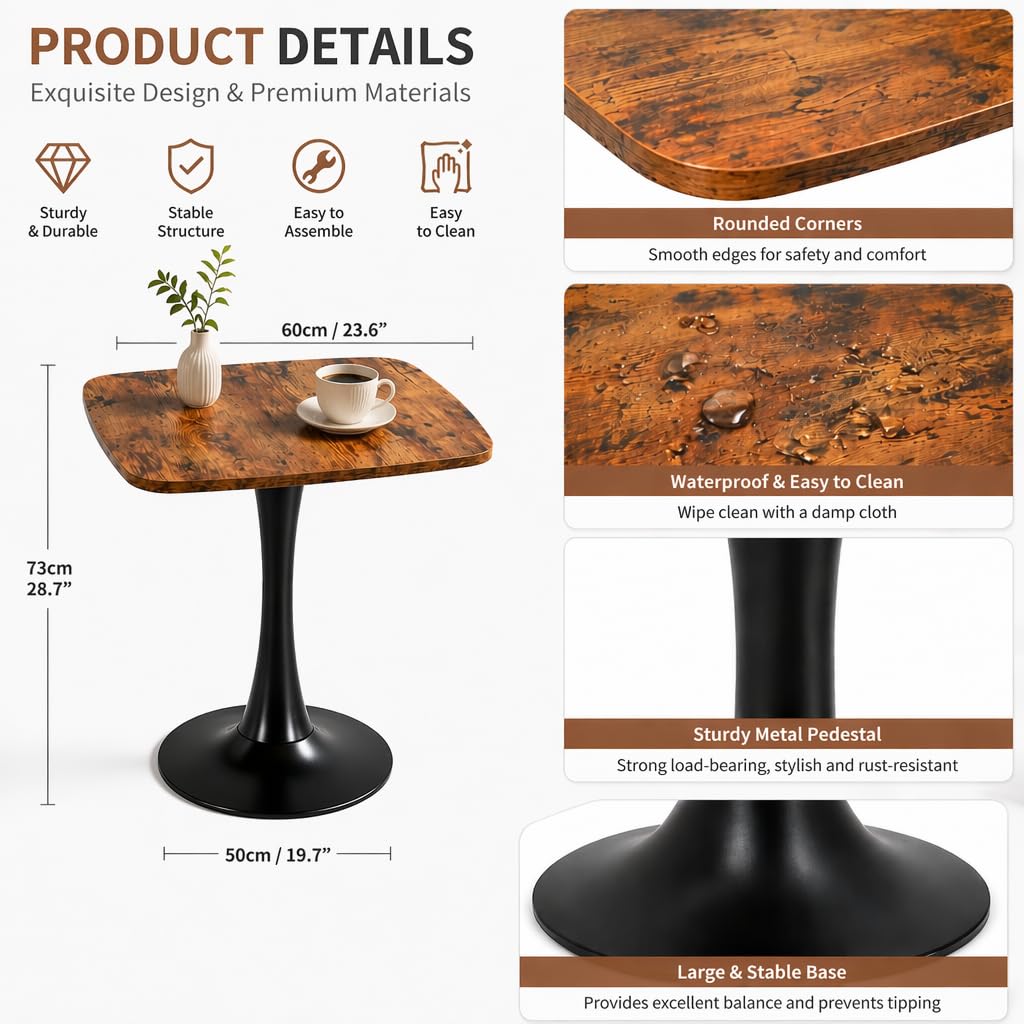 24" Square Dining Table for 2 P263997