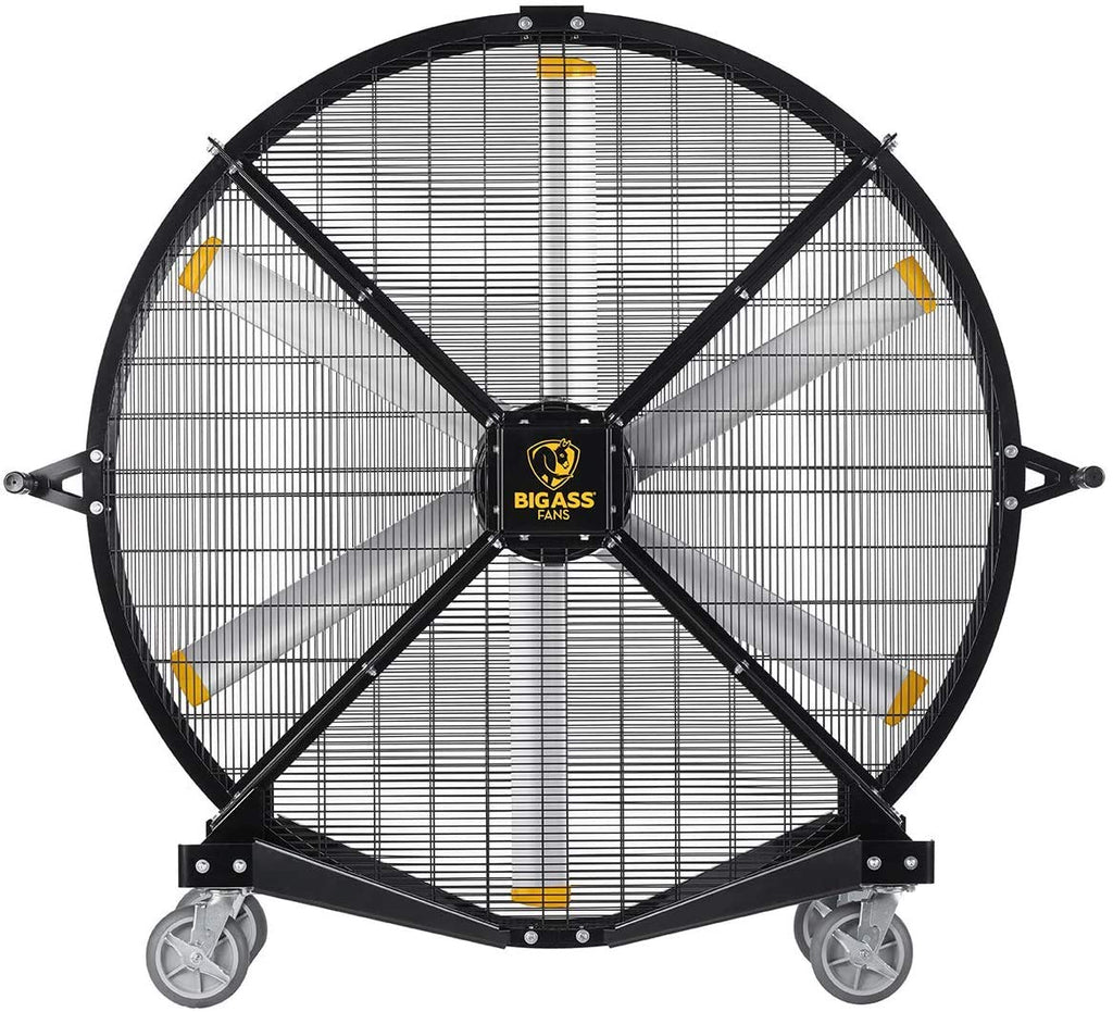 Black 6' Indoor/Outdoor Mobile Fan with Wheels Y90342