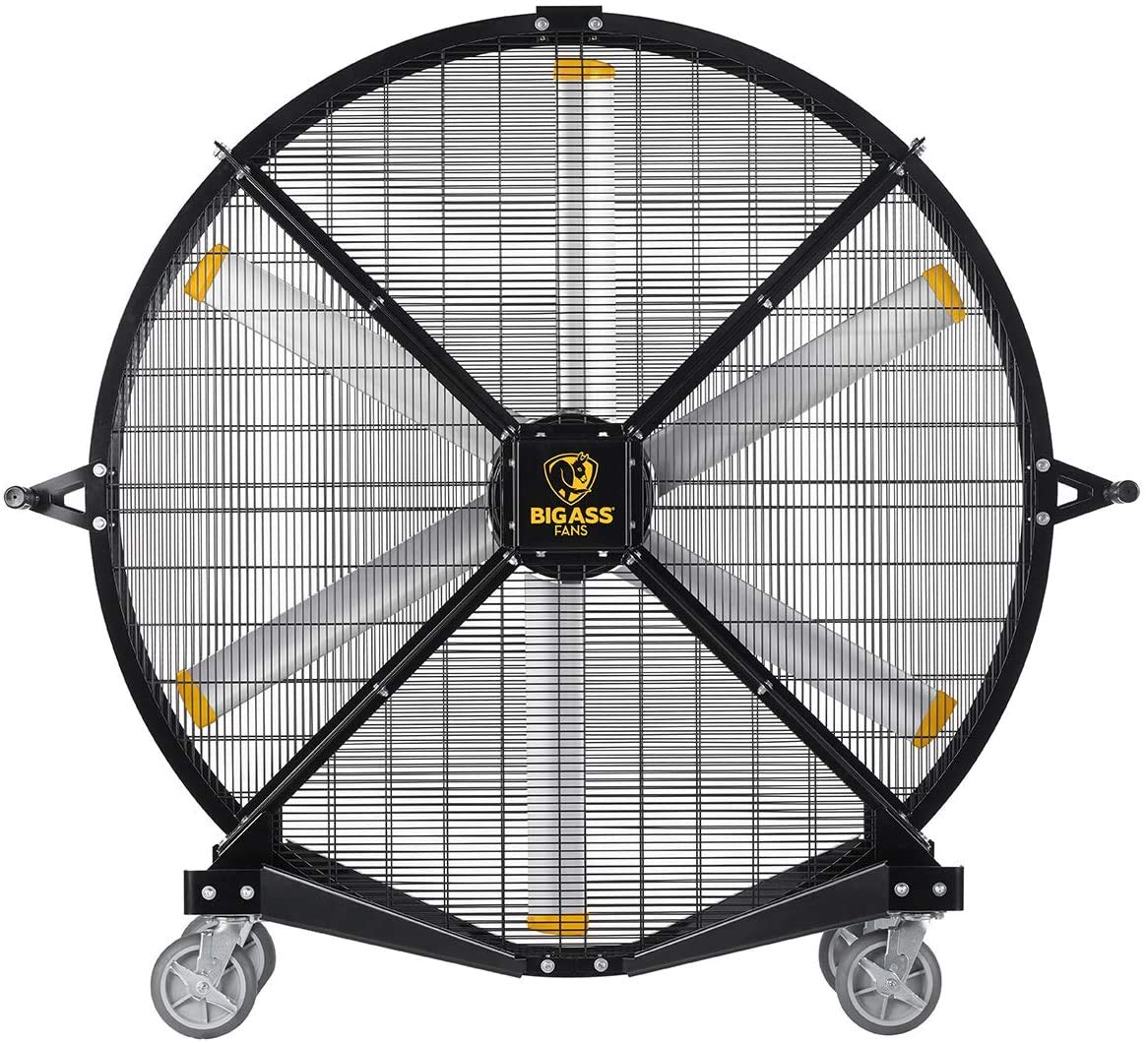 Black 6' Indoor/Outdoor Mobile Fan with Wheels Y90342