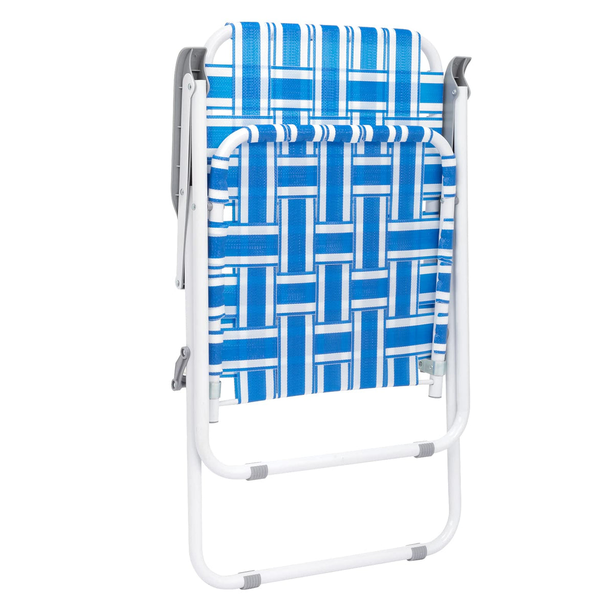 Set of 2 Blue Webbed Folding Patio Chair B7218