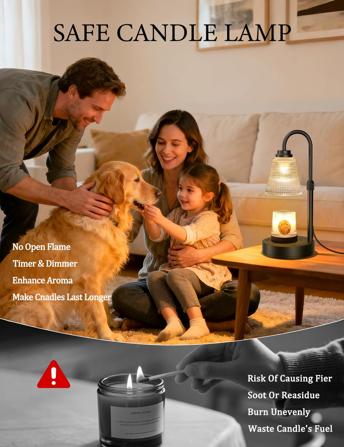 Dimmable Candle Warmer Lamp with Timer M718899