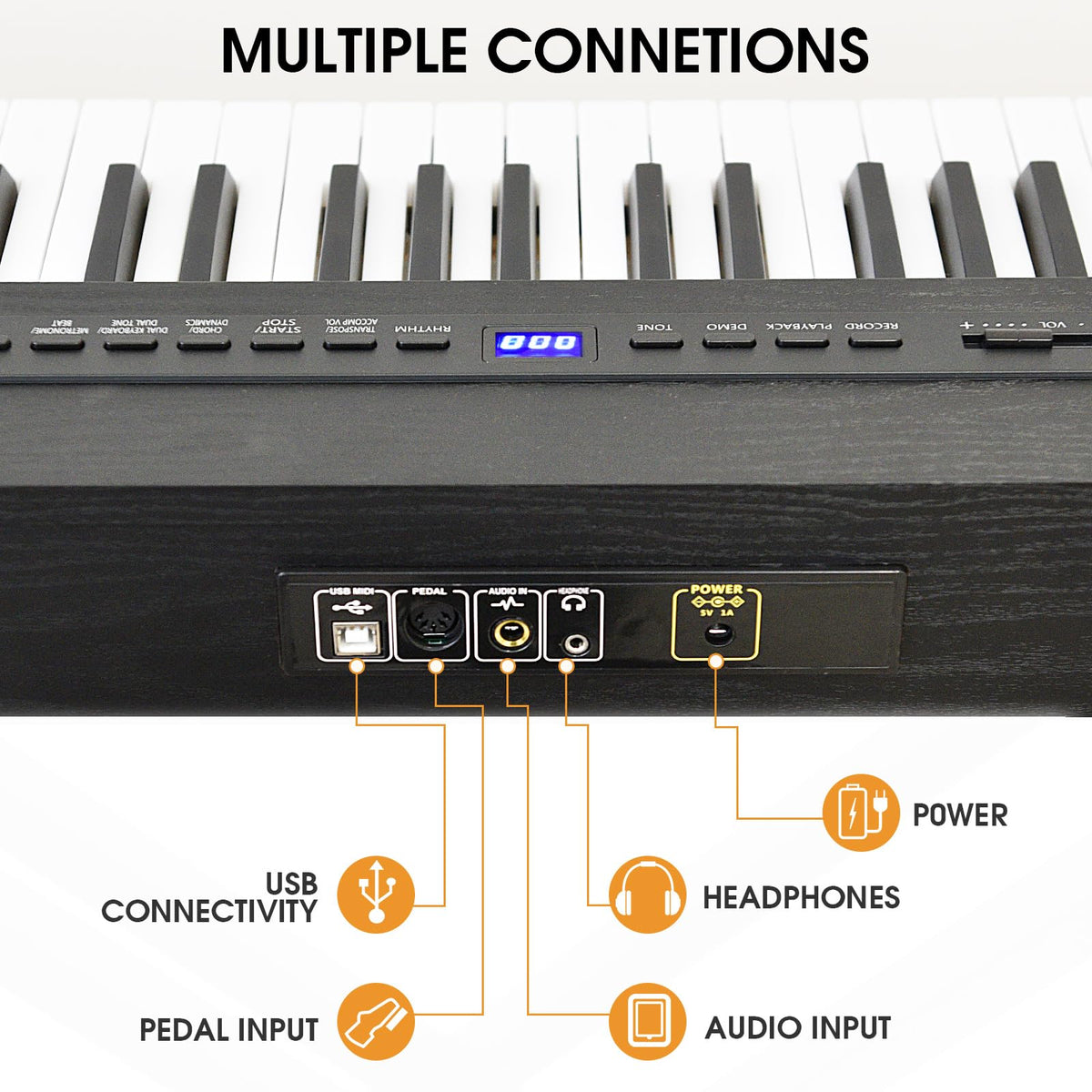 88 Key Semi Weighted Digital Piano with Stand N68282