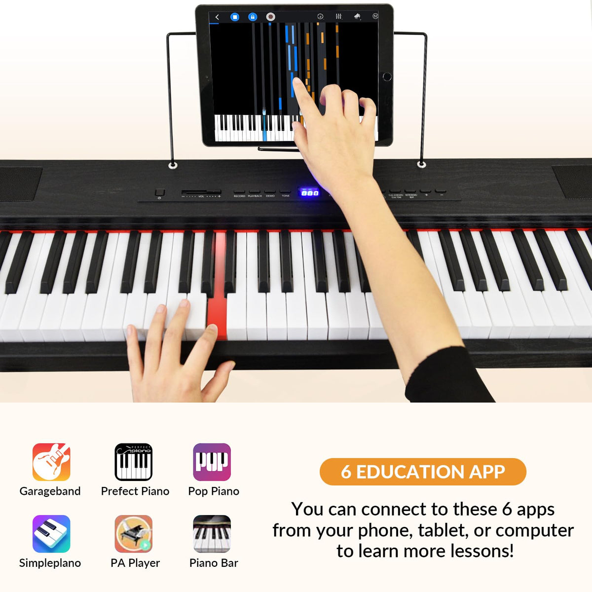 88 Key Semi Weighted Digital Piano with Stand N68282