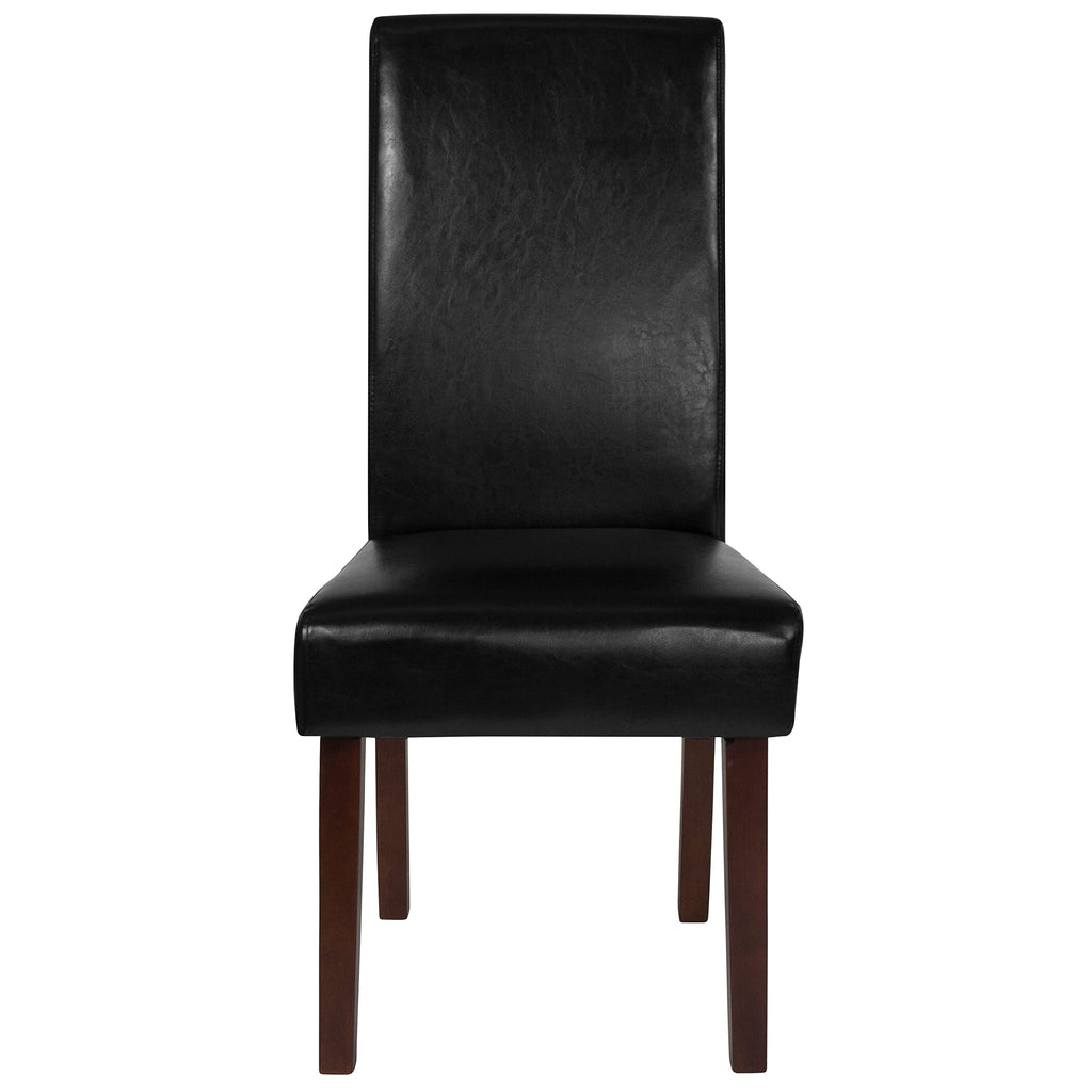 Black Faux Leather Accent Dining Chair A534
