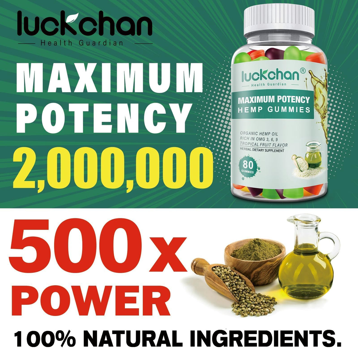 High Potency Organic Hemp Gummies 2 Packs P32970