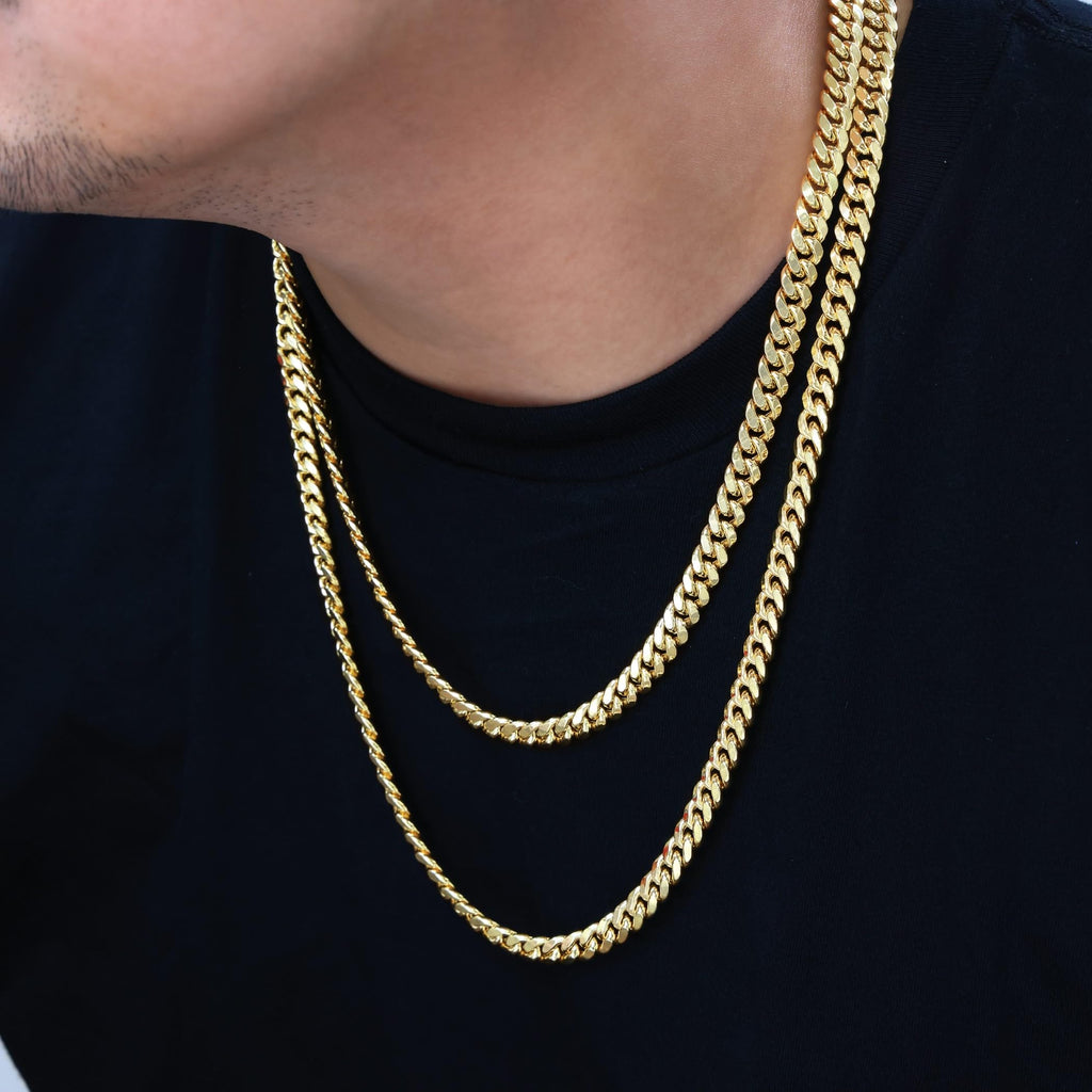 10K Yellow Gold Cuban Link Chain Necklace S85896