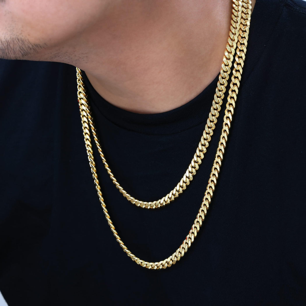 10K Yellow Gold Cuban Link Chain Necklace S85896