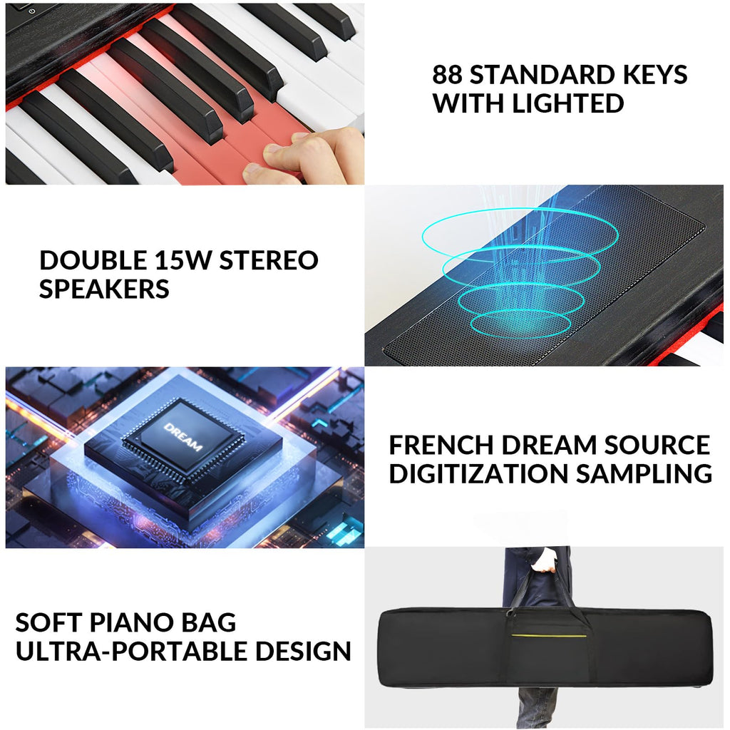 88 Key Semi Weighted Digital Piano with Stand N68282