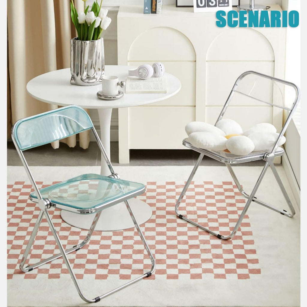 Transparent 18in Foldable Chair with Backrest H798813