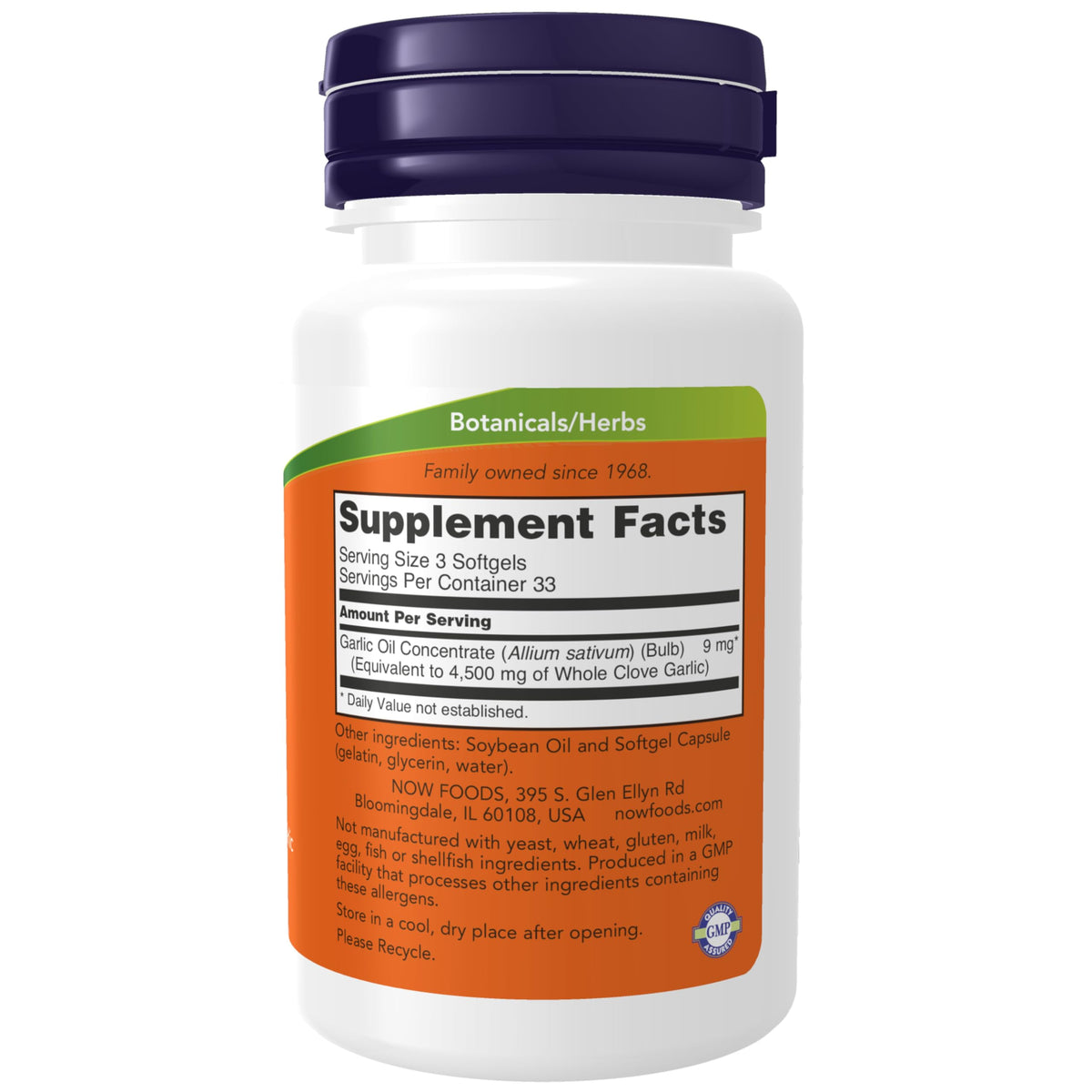 Garlic Oil Concentrate 100 Softgels B74237