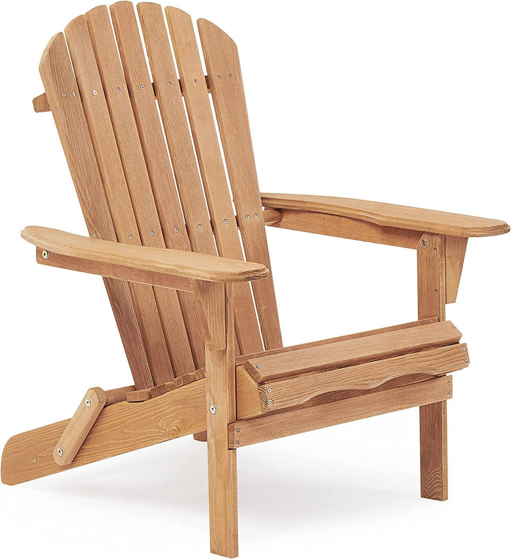 Folding Adirondack Chair Set of 2 Cedar Wood I3672