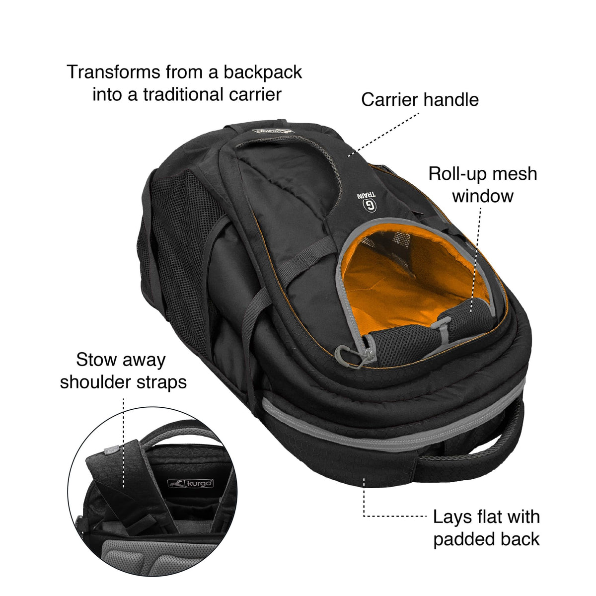 Black Pet Carrier Backpack X457725