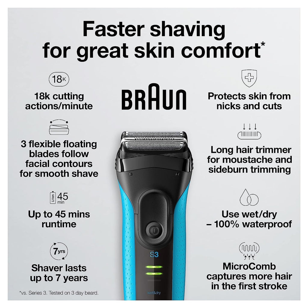 Electric Series 3 Wet & Dry Foil Shaver with Precision Trimmer L922273