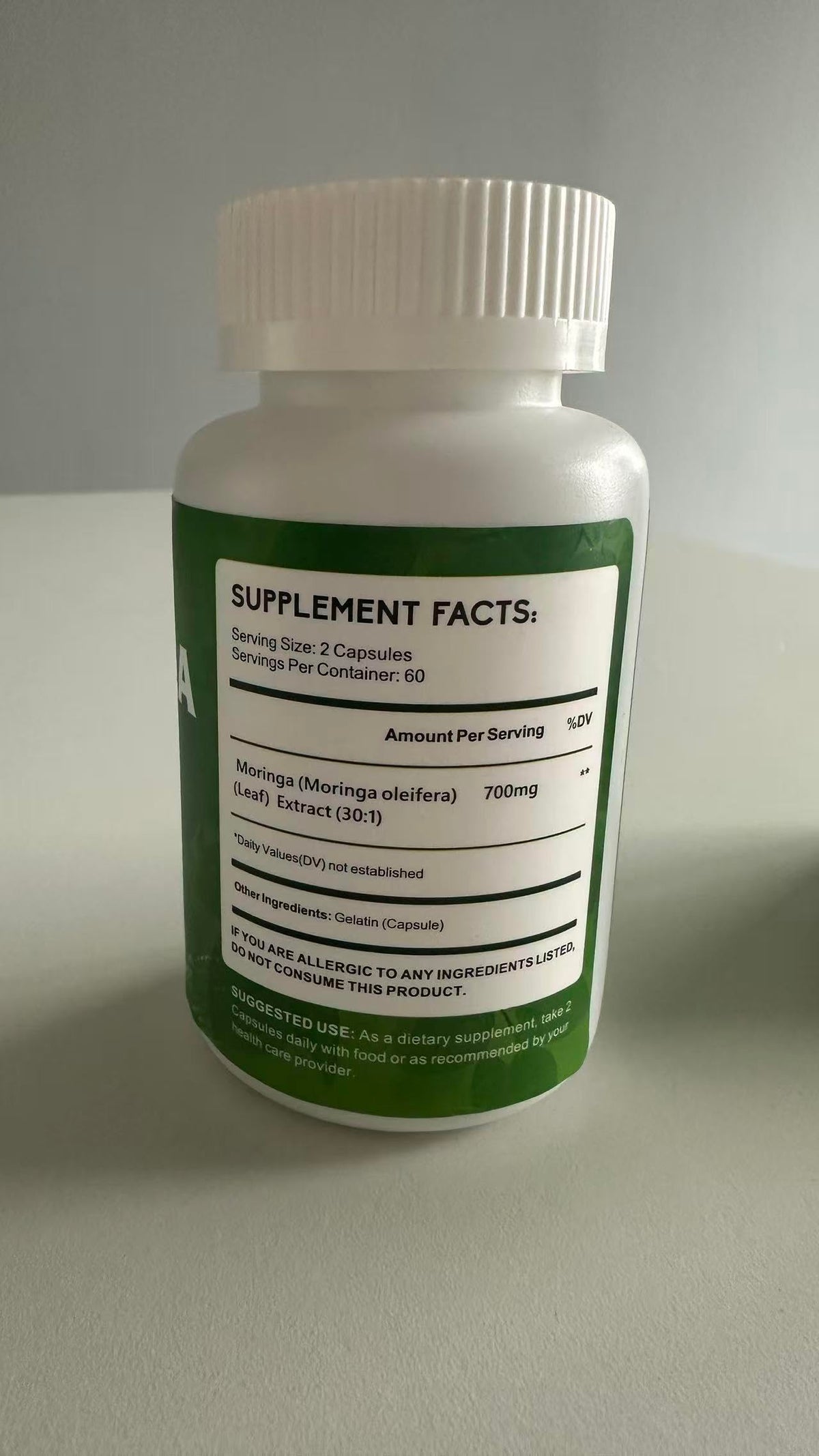Moringa Oleifera Leaf Extract 120 Capsules 700 mg A42873
