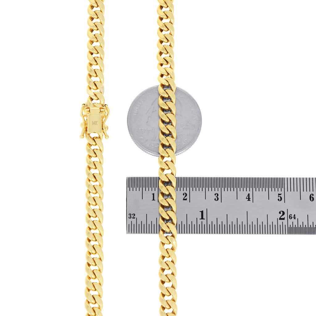 14k Yellow Gold Cuban Chain Necklace C6027