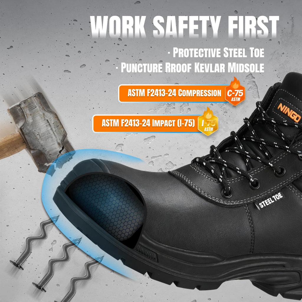 Steel Toe Non Slip Work Boots L296904