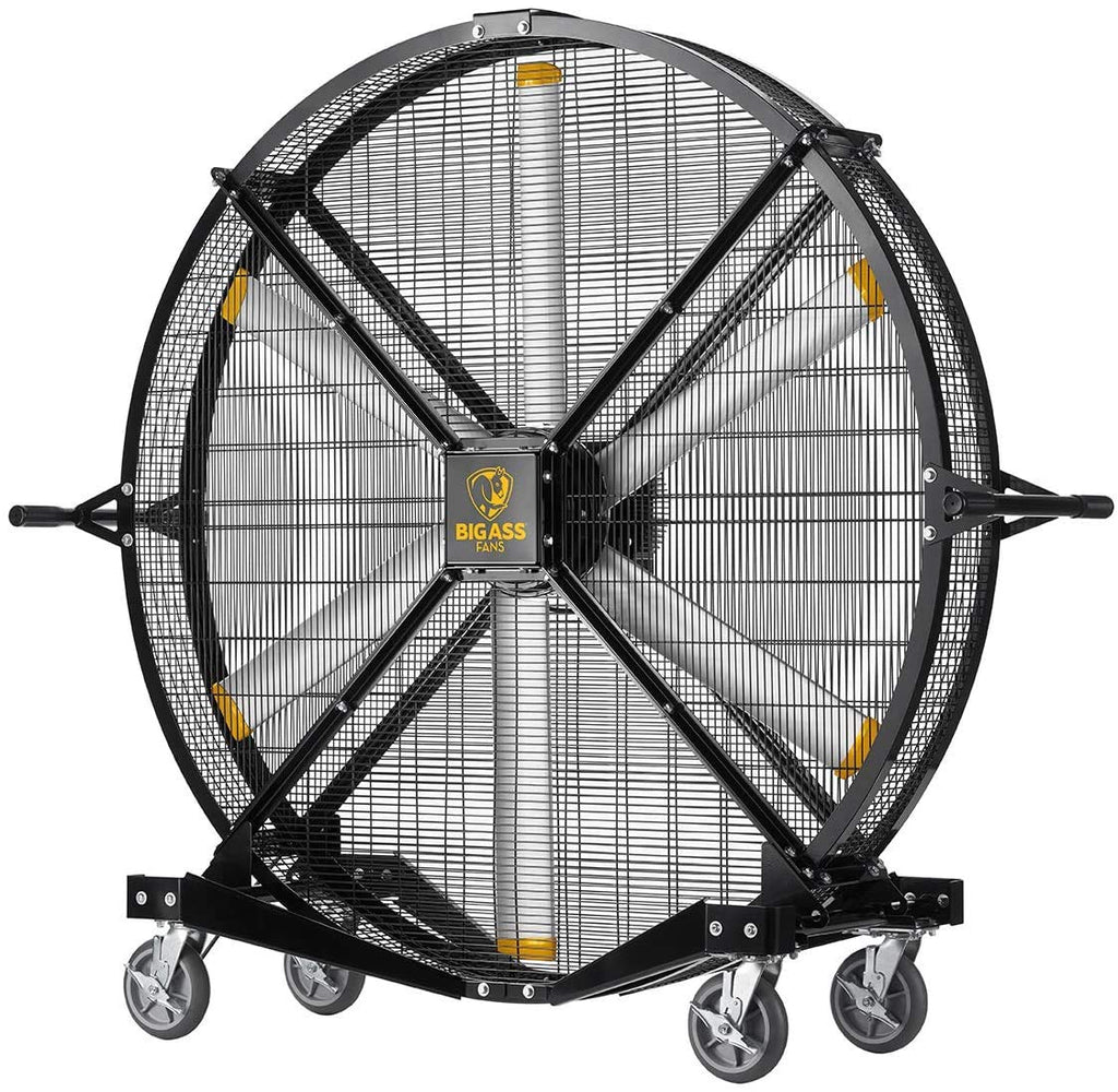 Black 6' Indoor/Outdoor Mobile Fan with Wheels Y90342