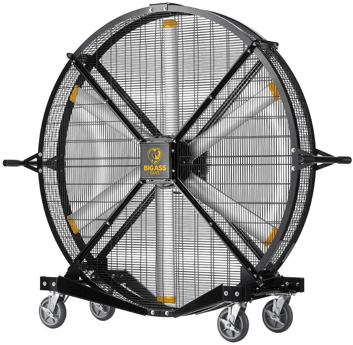 Black 6' Indoor/Outdoor Mobile Fan with Wheels Y90342