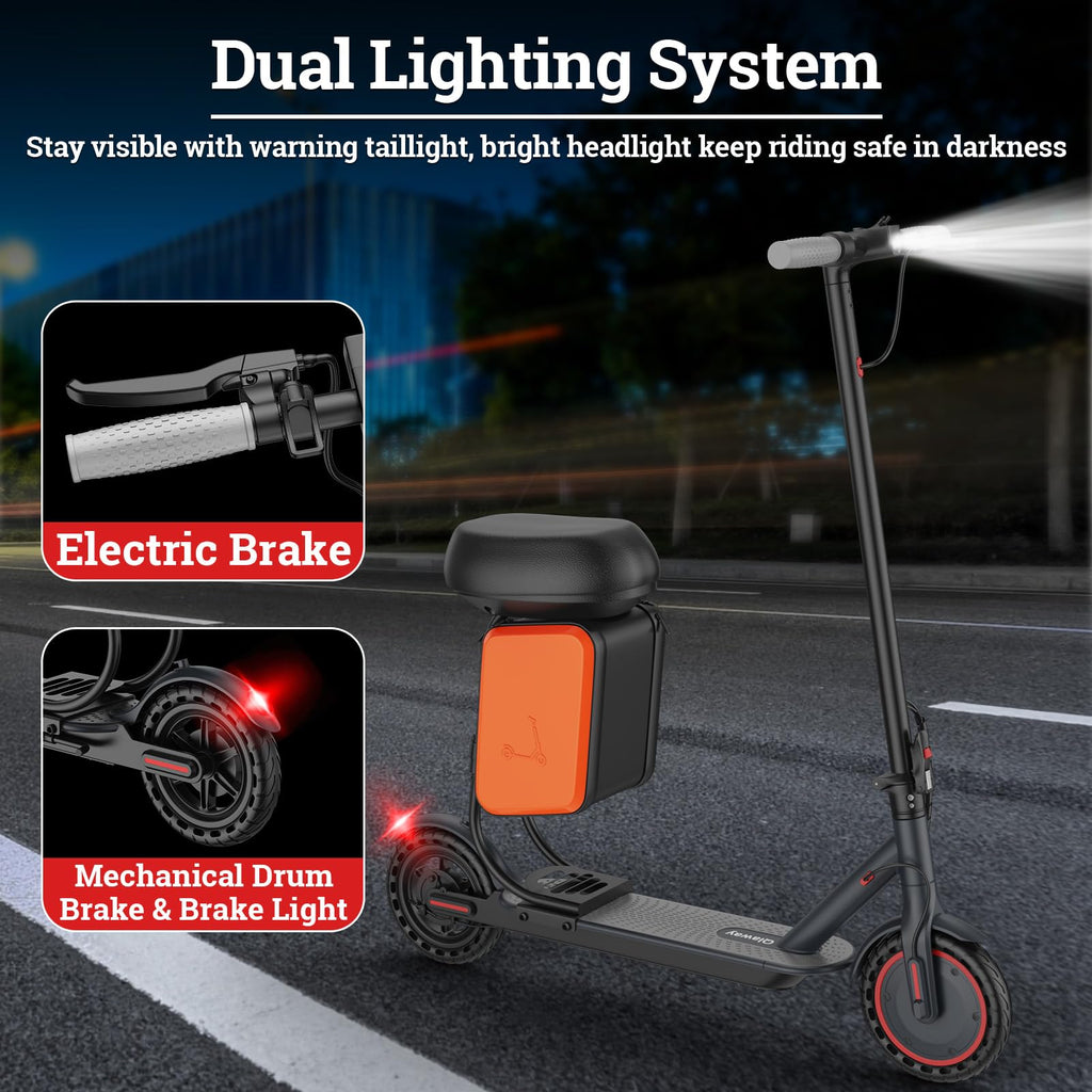 Electric Scooter with 350W/500W Motor, 16-22 Miles Range, Folding K4712