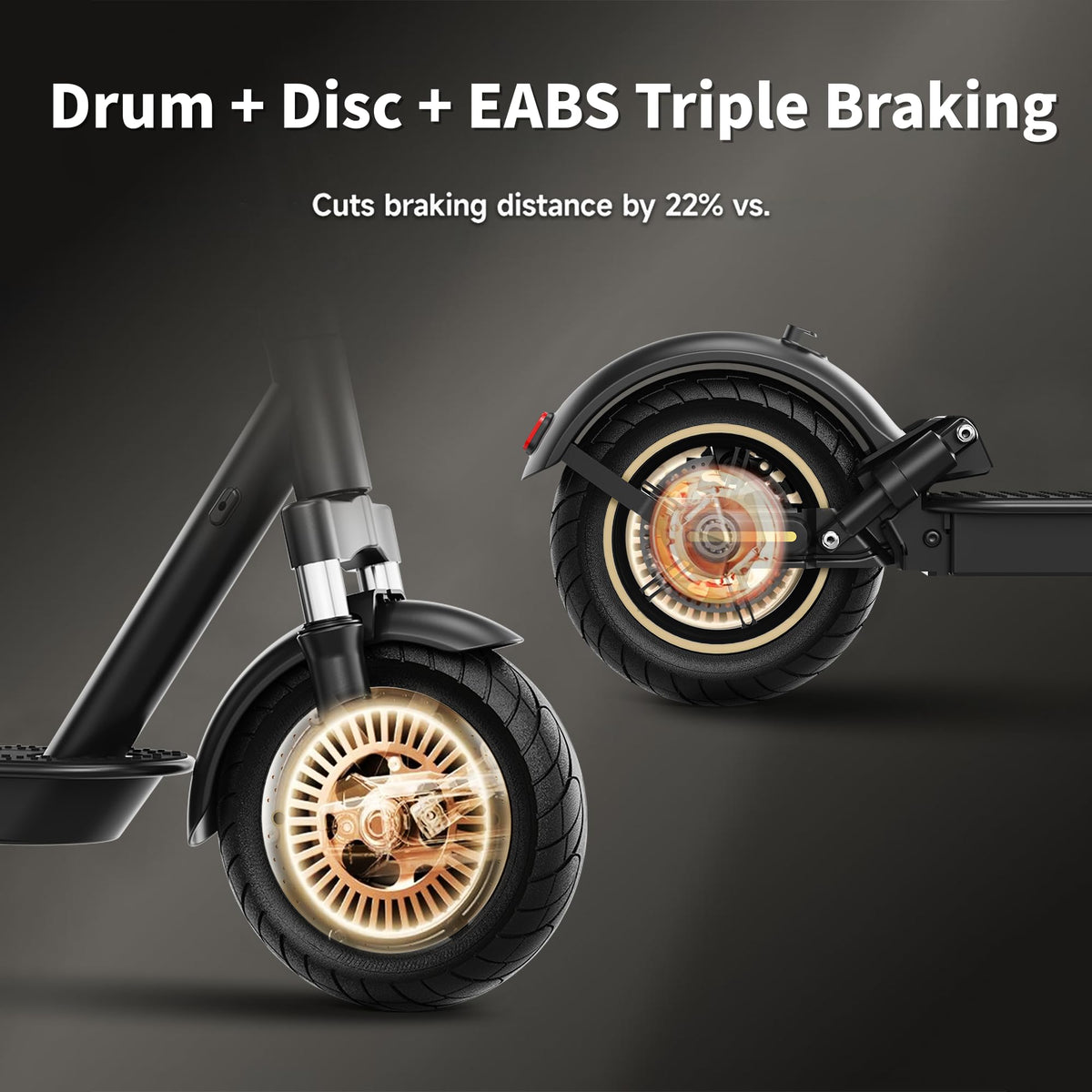 Electric Scooter with Solid Tires, Dual Suspension, Folding R5970