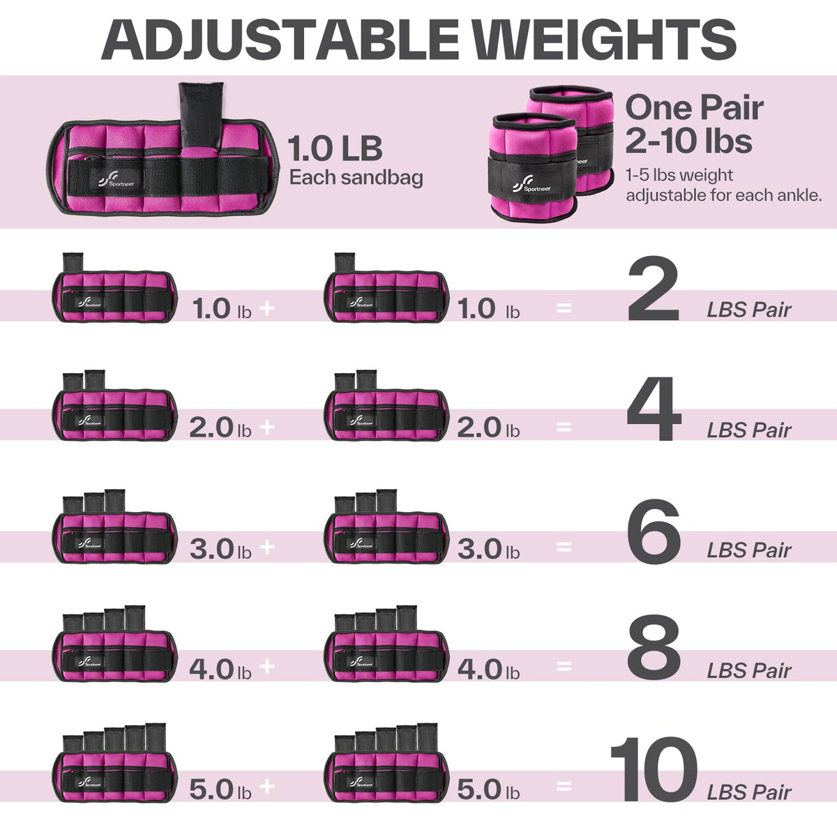 Adjustable Ankle Weights H3288