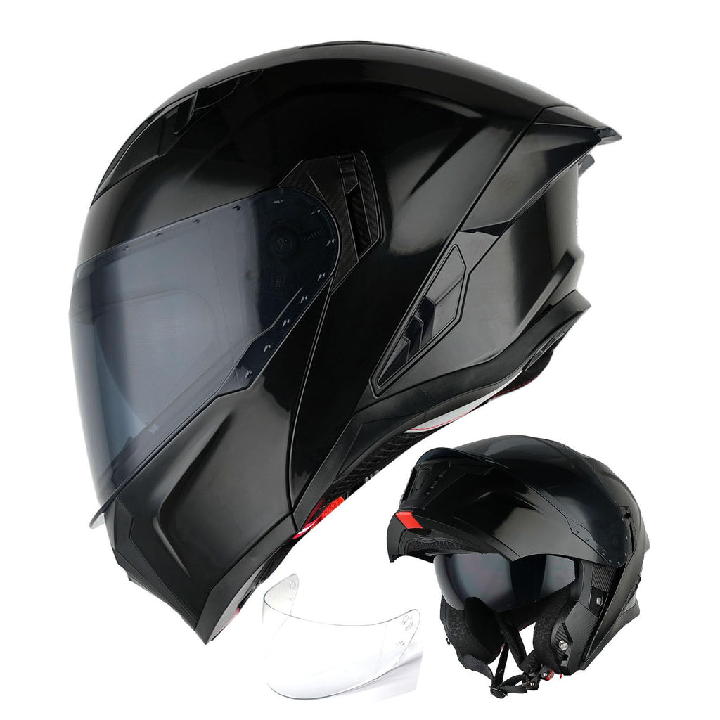 Modular Flip up Dual Visor Full Face Motorcycle Helmet A70198