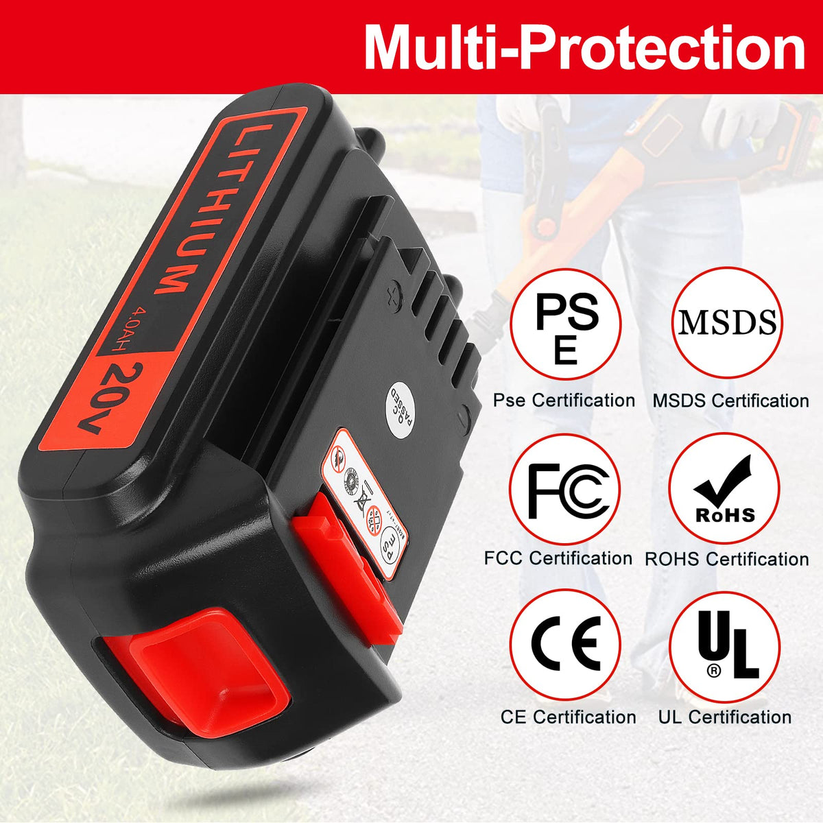 20v 4.0ah Lithium Battery 2 Pack K55862