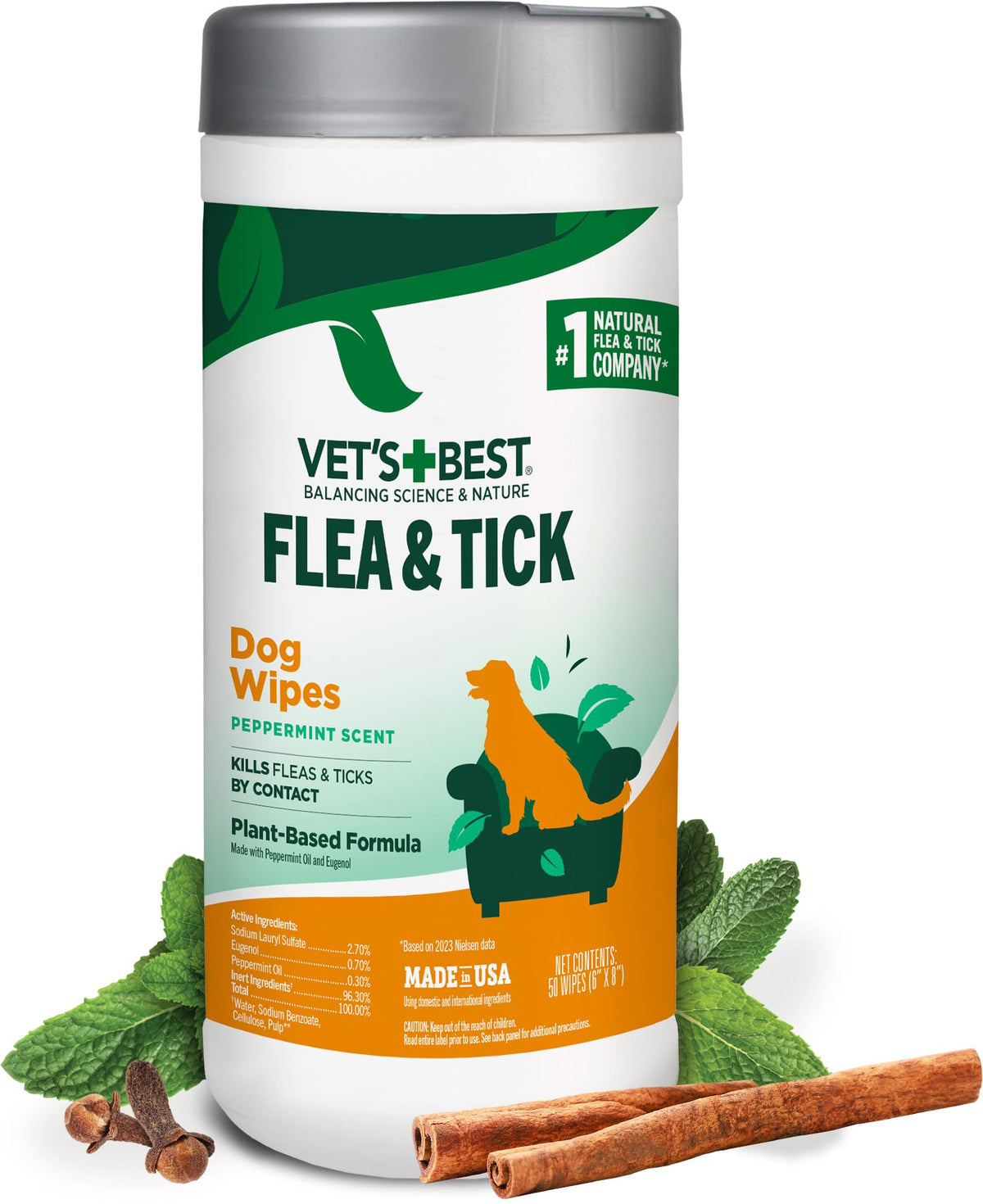 Plant-Based Flea & Tick Wipes 50 Count K53595